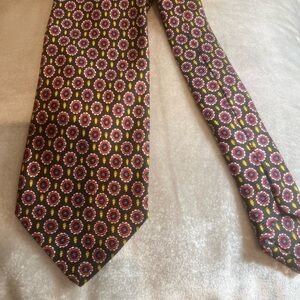 Brioni Multicolor Geometric Silk Tie Luxury Style